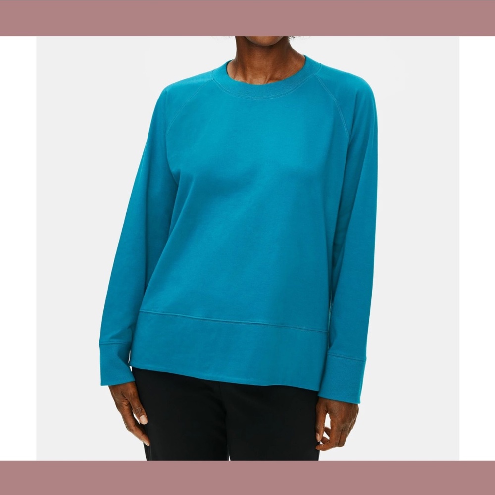 NWT $148 Eileen‎ Fisher [ Petite PL ] Organic Cotton Round Neck Sweater Top